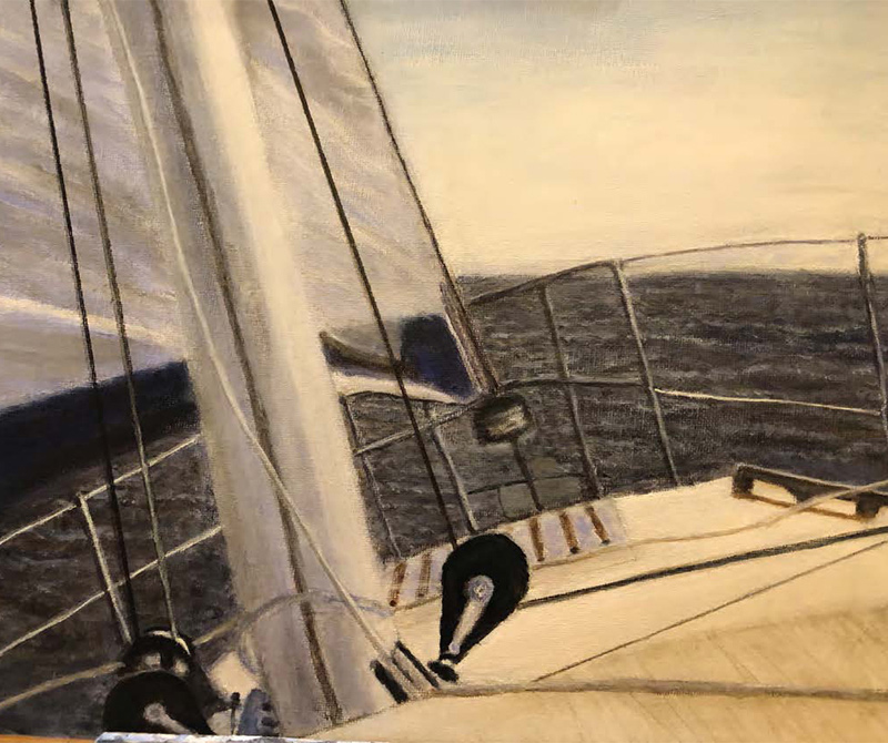 sunset view from a boat